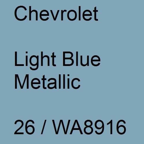 Chevrolet, Light Blue Metallic, 26 / WA8916.